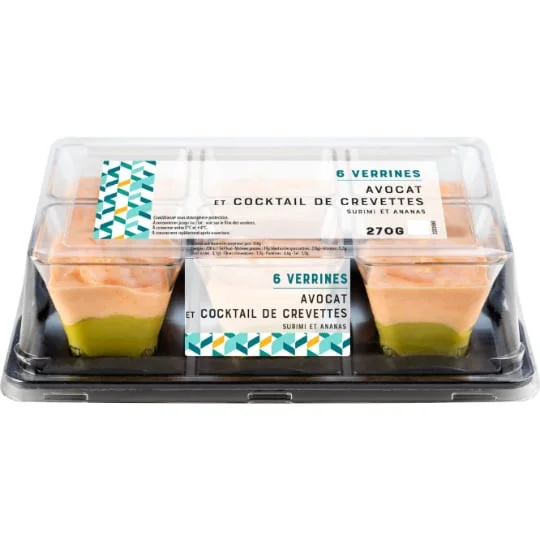 Verrines avocat crevettes