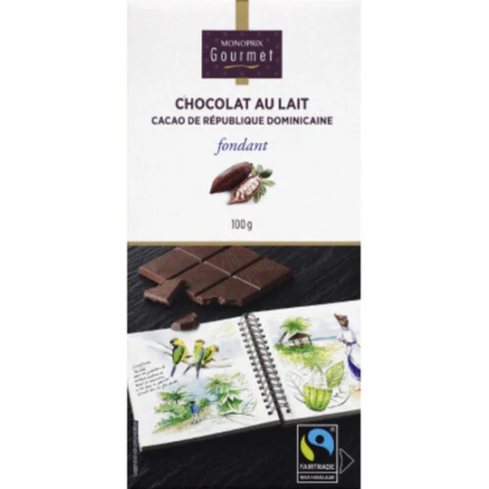 Chocolat Au Lait Fondant Cacao De Saint Domingue