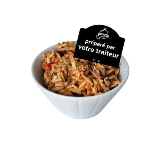 Salade risoni thon poivrons grillés
