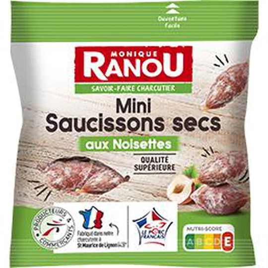 Mini saucissons secs aux noisettes