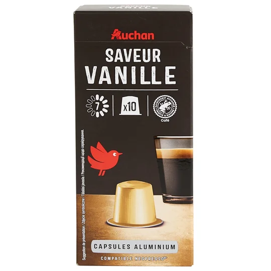 Capsules de café vanille intensité 7 compatibles Nespresso