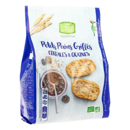 Petits Pains Grillés Céréales & Graines Bio