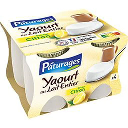 Yaourt au lait entier saveur citron