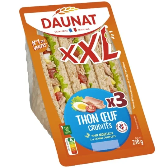 Sandwich thon crudités