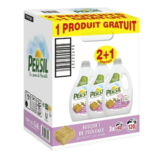 Lessive liquide - Bouquet de provence - 3x40 lavages