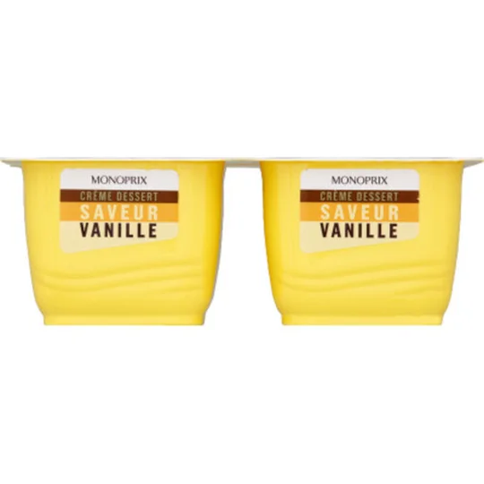 Crème dessert saveur vanille au lait entier