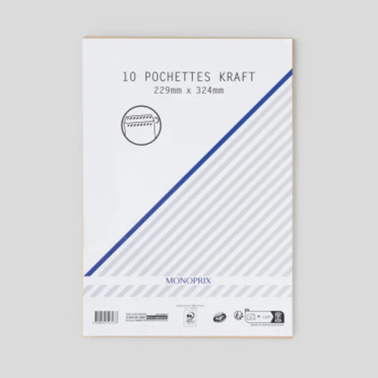 10 Enveloppes Kraft 22,9X32,4Cm