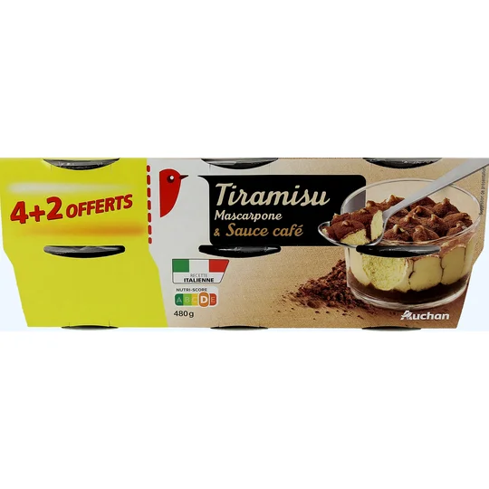 Tiramisu saveur mascarpone et café