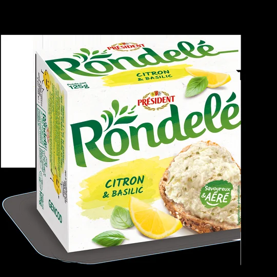 Rondelé fromage au citron et basilic
