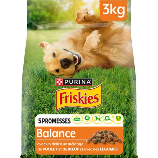 Friskies Vitafit Balance Croquettes au Poulet et Légumes ajoutés - Chien Adulte