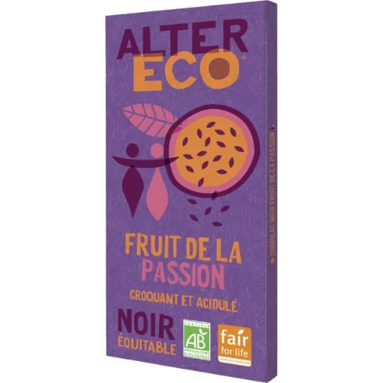 Chocolat noir fruit de la passion bio