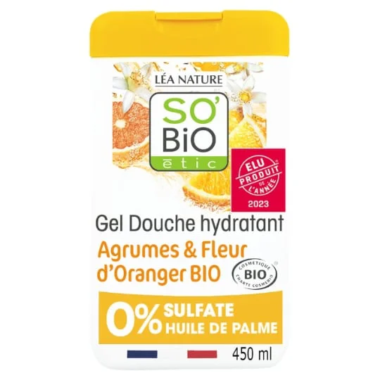Gel Douche Hydratant aux Agrumes et Fleur d'Oranger Bio