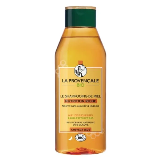Shampoing Bio Miel Cheveux Secs Nutrition Riche