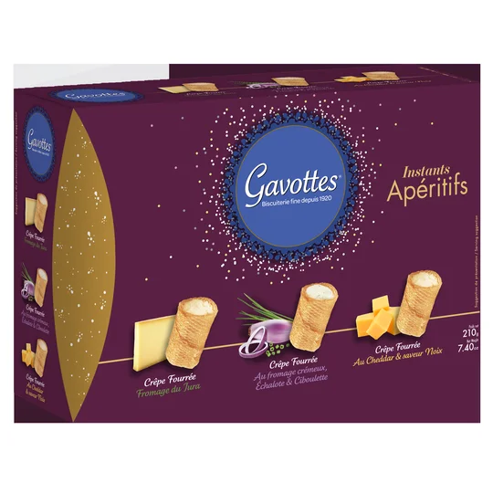 Instants apéritifs - Biscuits crêpe fourrée salés