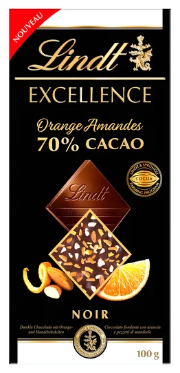 Tablette de chocolat noir Eclat Orange - 70%