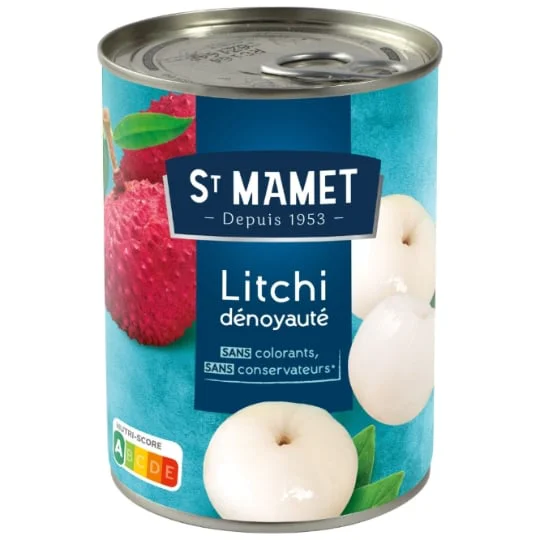 Fruits au sirop lychees dénoyautés