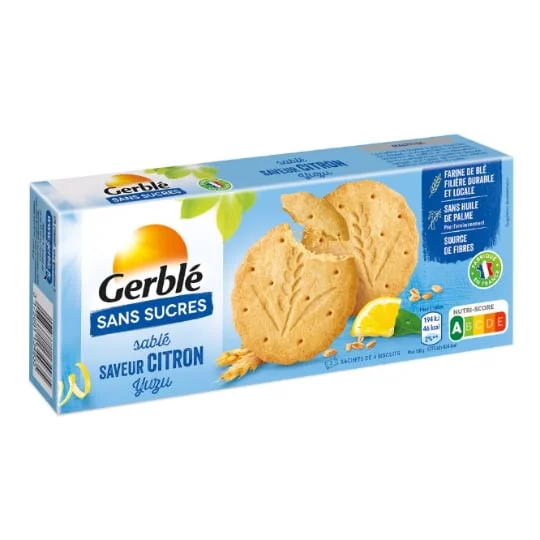 Biscuits sablé citron yuzu s/sucres