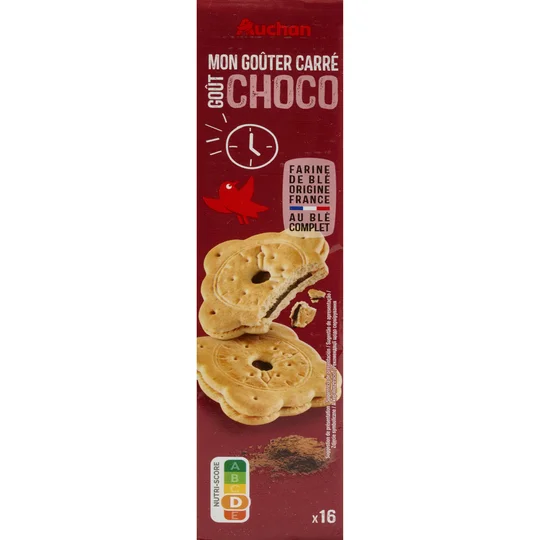 Mon Goûter Carré Biscuits fourrés saveur chocolat