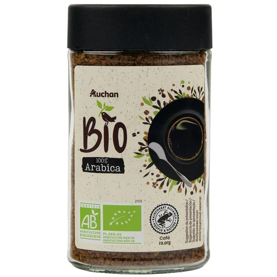 Café soluble lyophilisé 100% arabica