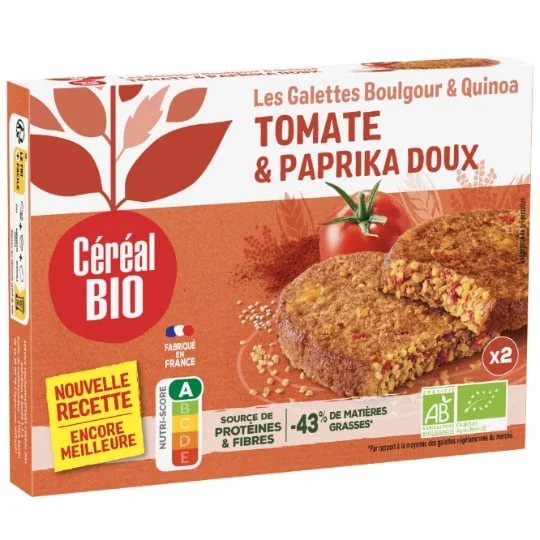 Galettes boulgour & quinoa tomate Bio
