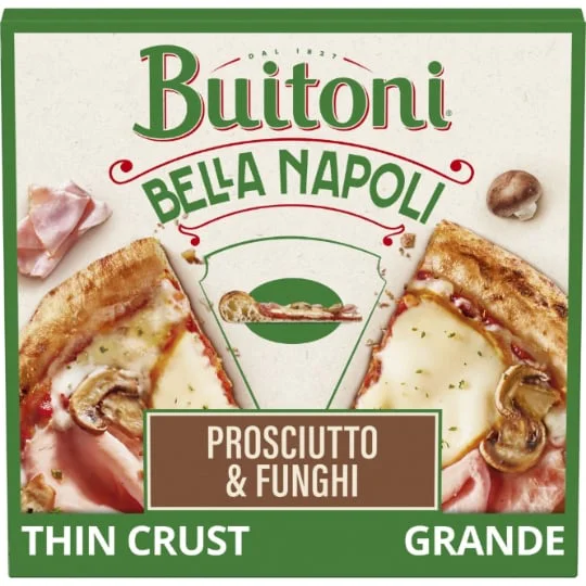 Pizza prosciutto e funghi bella Napoli
