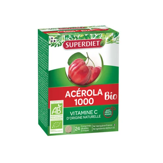Complément Alimentaire Acerola 1000 Vitamine C Bio x24