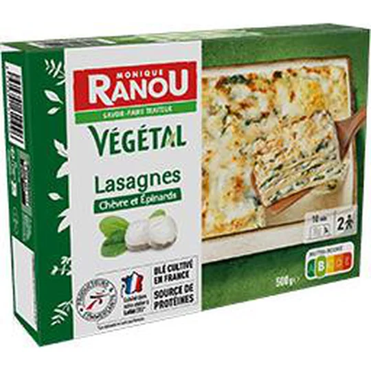 Végétal - Lasagnes chèvre et épinards