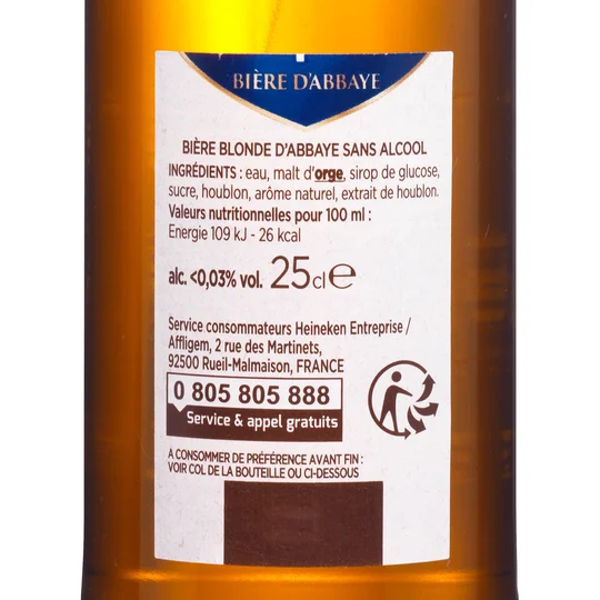 Bière blonde Sans alcool