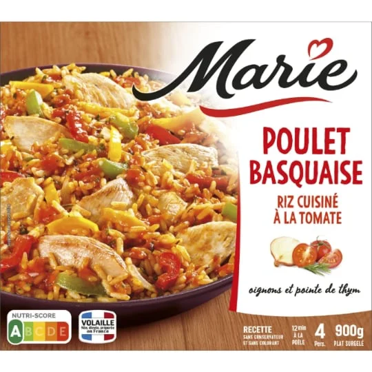 Plat cuisiné poulet Basquaise