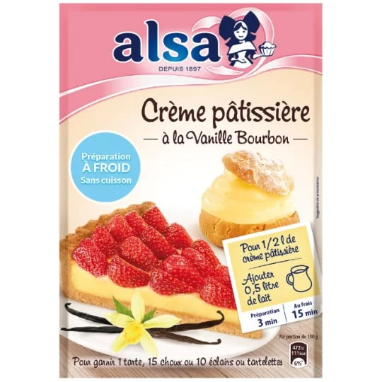 Préparation crème pâtissière à froid vanille