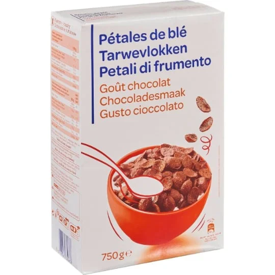 Céréales pétales blé chocolat