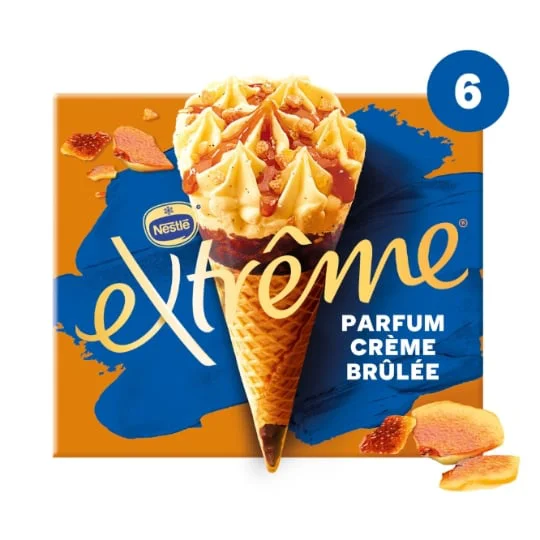 Glace Cône crème brulée