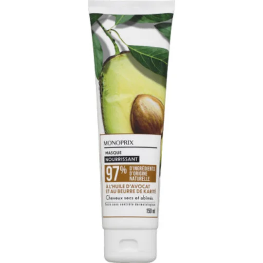 Masque nourrissant à l huile d avocate et beurre de karité