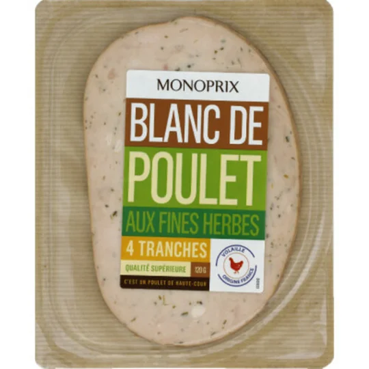 Blanc de Poulet aux Herbes 4 tranches