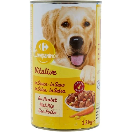 Pâtée pour chien bouchée au poulet