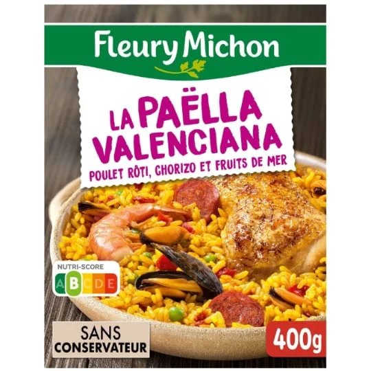 Plat cuisiné paëlla Valenciana