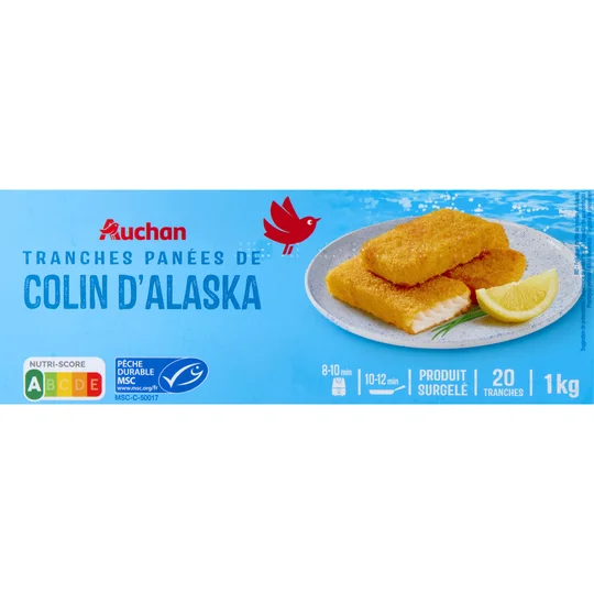 Tranches panées de colin d'Alaska MSC
