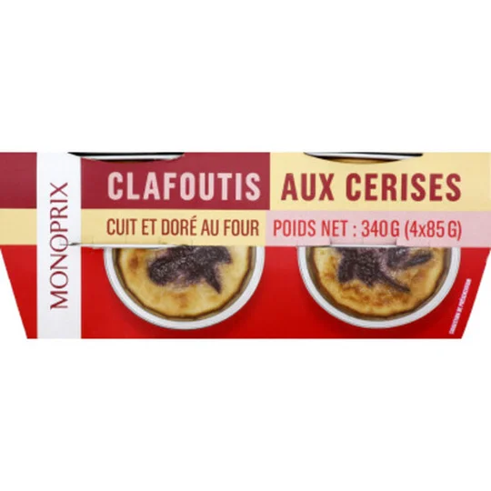 Clafoutis aux cerises cuit et doré au four