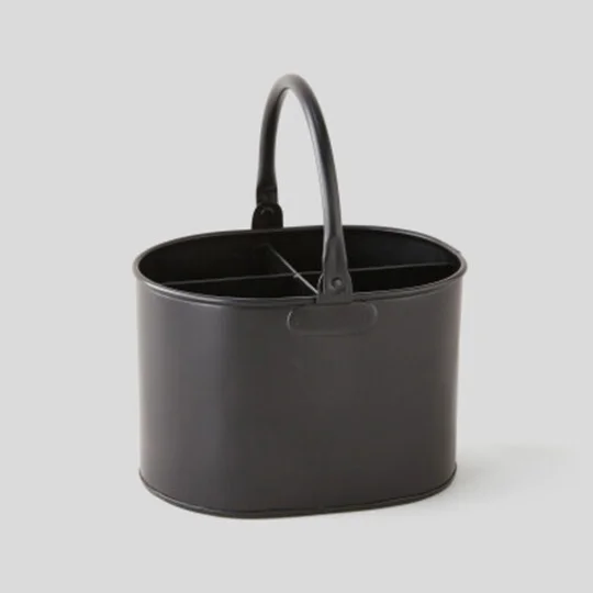 Pot à couverts en émail, noir