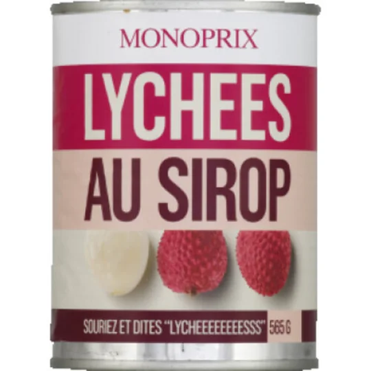 Lychees au sirop léger