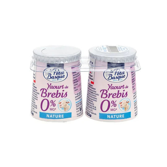 Yaourt de brebis nature, 0% de matière grasse