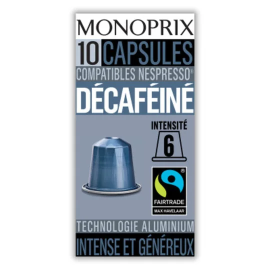 Capsules de café Décaféiné