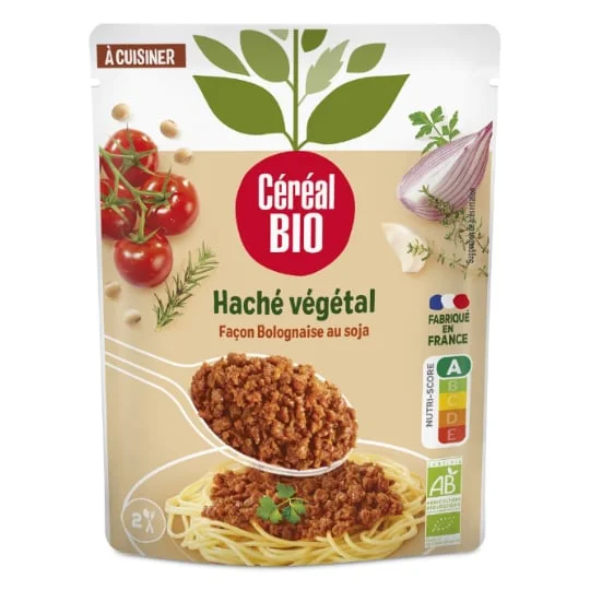 Haché végétal façon bolognaise au soja Bio à cuisiner