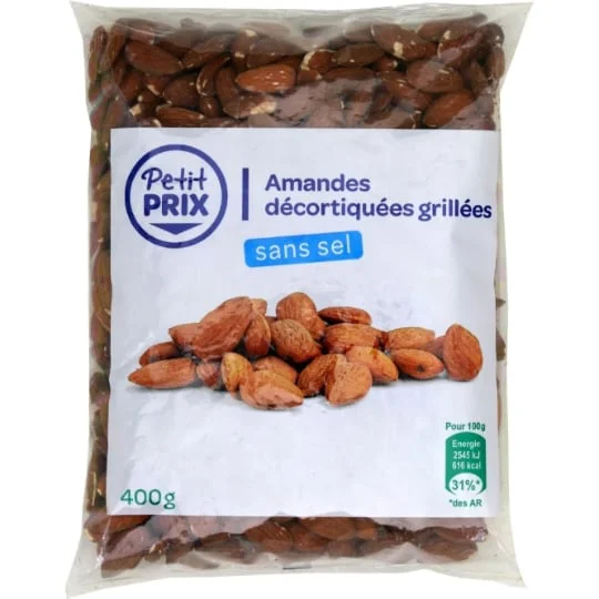Amandes décortiquées grillées sans sel