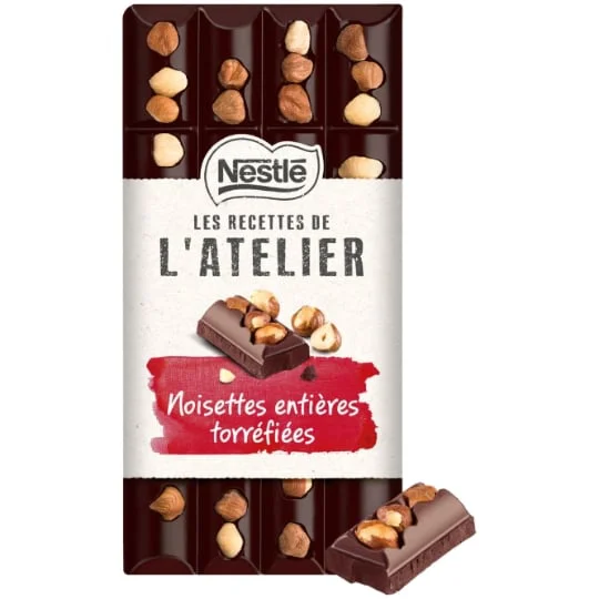 Chocolat noir noisettes entières torréfiées