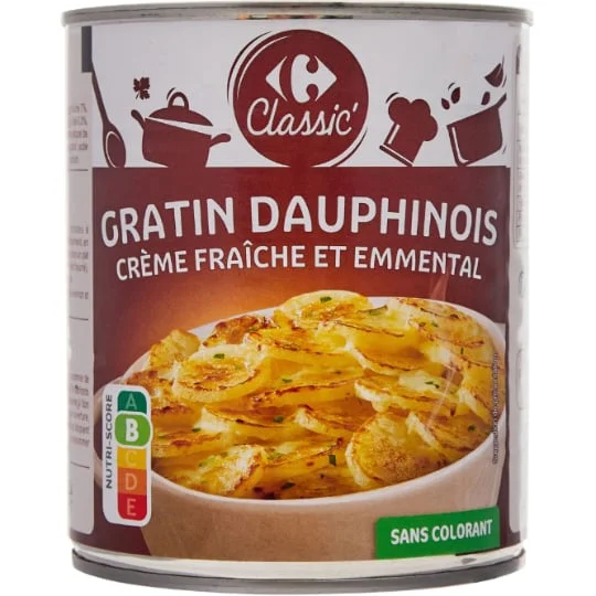 Plat cuisiné gratin Dauphinois