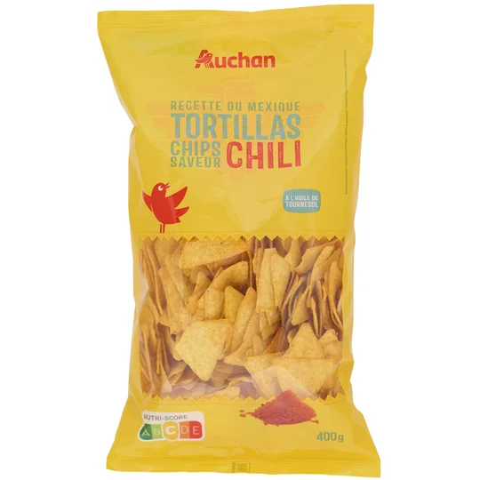 Tortillas saveur chili à l'huile de tournesol