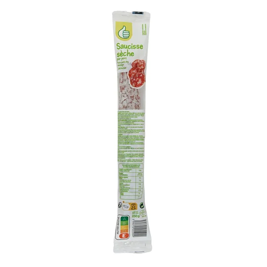Saucisse sèche droite pur porc