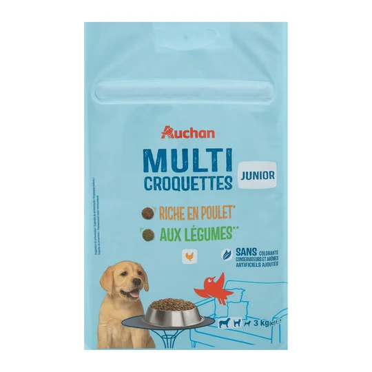 Multi croquettes au poulet et légumes pour moyen et grand chiot