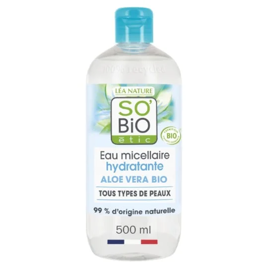 Eau Micellaire Hydratante au Jus d'Aloe Vera et au Bleuet Bio